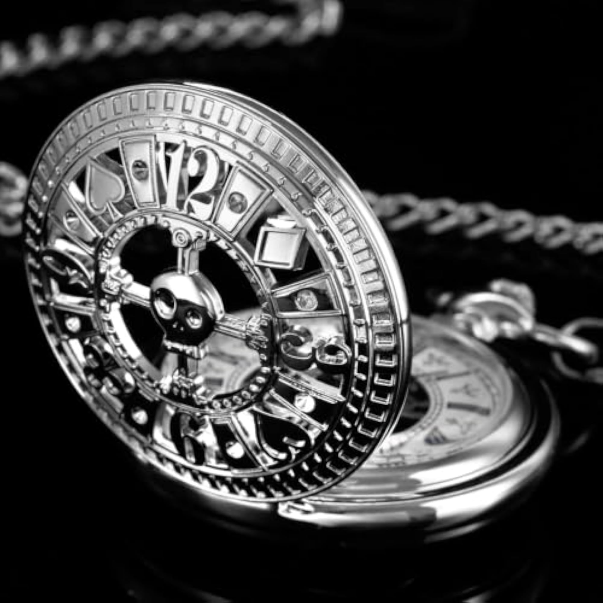 Men's Rudder Design Mechanical Pocket Watch with Chain